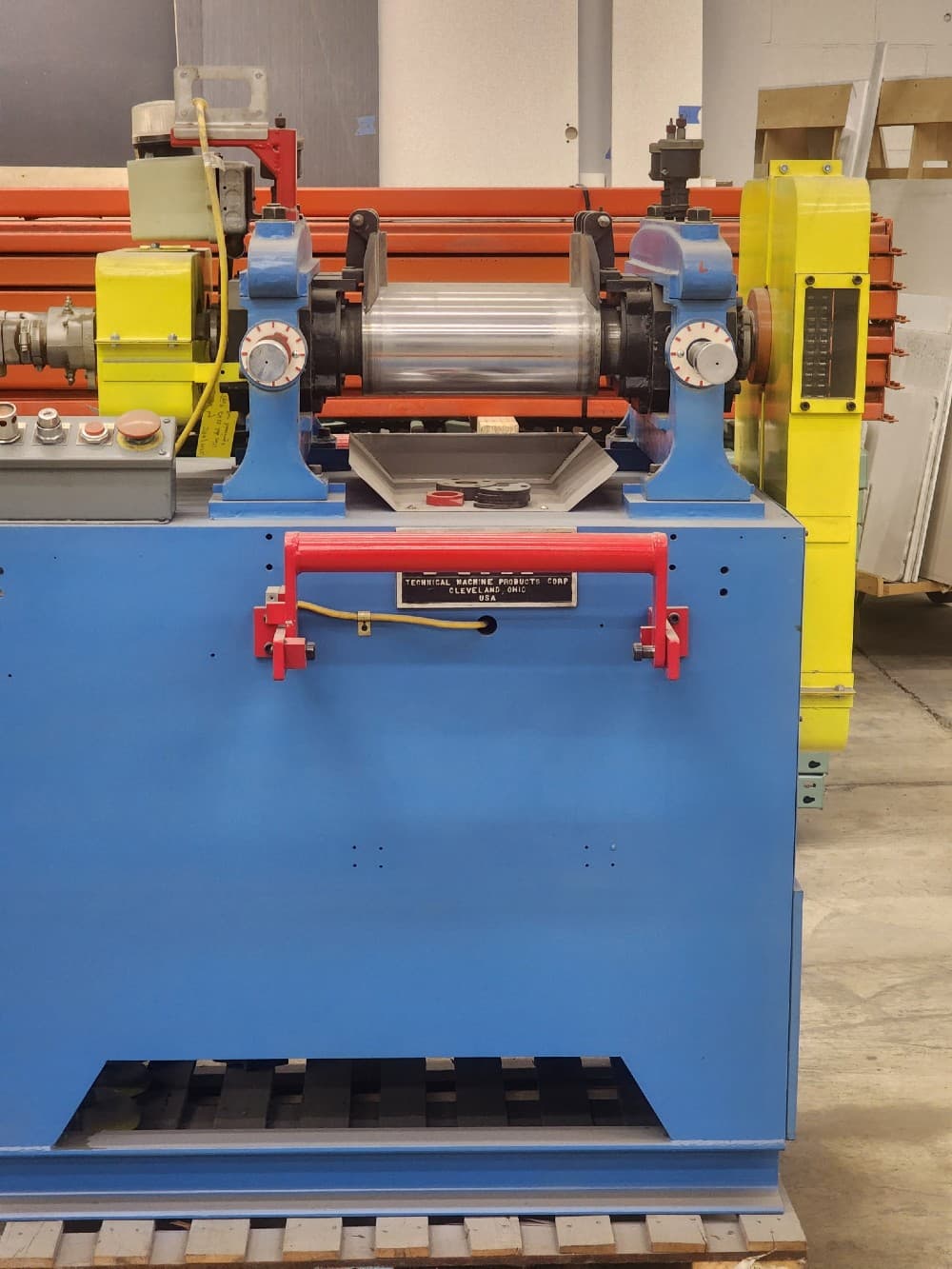 6" x 13" TMP, Roller Bearing Lab Mill, Chromed Rolls, 7.5 HP, Cabinet Mounted
