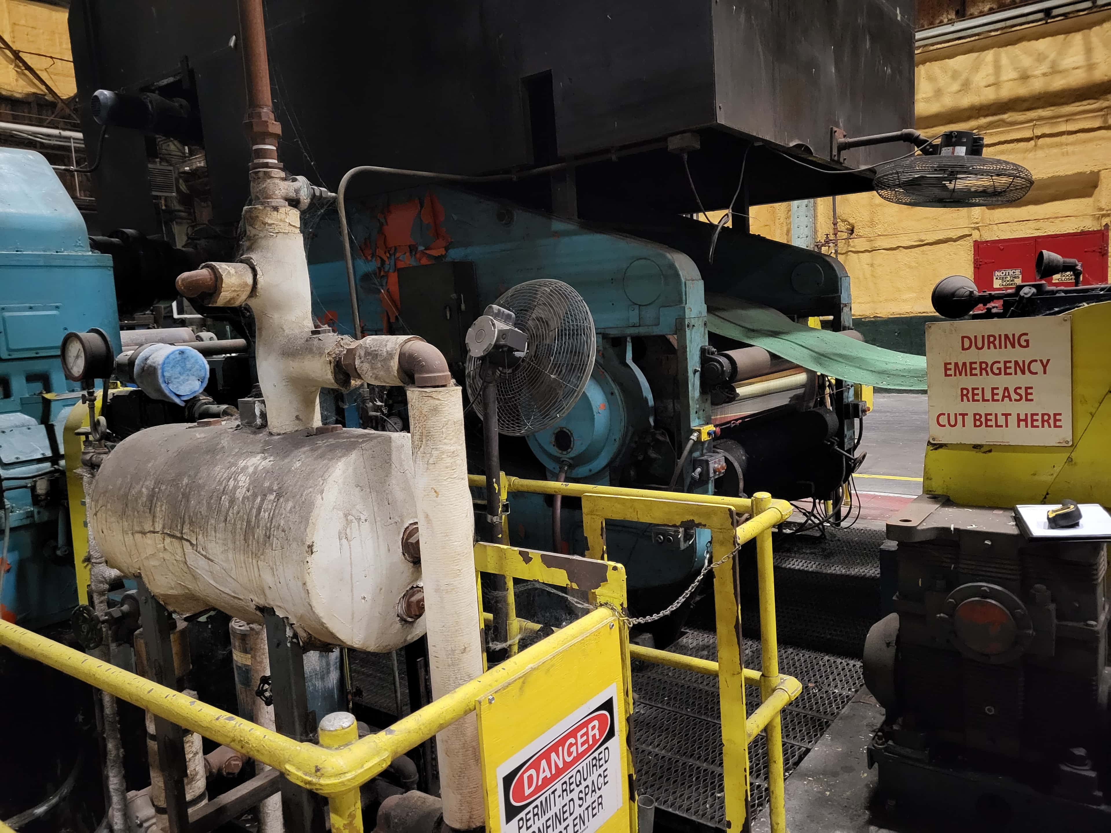 Sold by DPA: Berstorff Rotocure 60” Steam Heated Drum with Electric Heaters Dual Band
